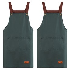 THE ZAKKA 簡約生活防水圍裙, 綠色, 2個