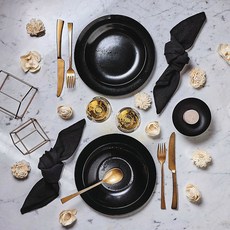 Luminarc 樂美雅 Diana 餐盤組, 黑色, 1套, 19cm(2件) + 20cm(2件) + 25cm(2件)