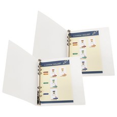 特 極簡風PP 鐵夾 6孔 A5, 2個, 白色