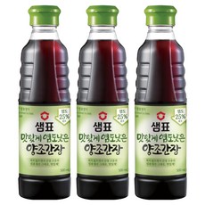 샘표 맛있게 염도낮은 양조간장, 500ml, 3개