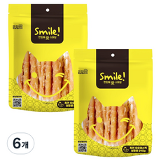 멍냥빌리지 스마일 강아지 우유껌 스틱, 240g, 6개, 혼합맛(치킨/우유)