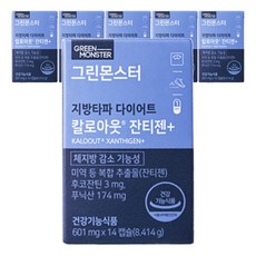 그린몬스터 지방타파 다이어트 칼로아웃 잔티젠+, 14정, 6개