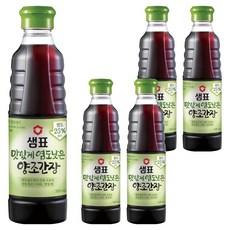 샘표 맛있게 염도낮은 양조간장, 500ml, 5개