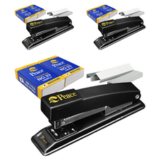 35 件金色訂書機 + 筆芯 33 號 x 2p 套裝, 霧面黑, 3個