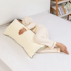 자시스 사각 폭신 롱 쿠션 바디 필로우, 아이보리