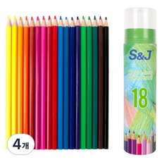 Onbey優質繪圖彩色鉛筆 17.5cm, 4個, 18 種顏色