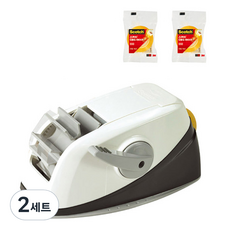 쓰리엠 원터치 테이프 디스펜서 + 다용도 테이프 550 리필 18mm + 12mm, 블랙, 2세트