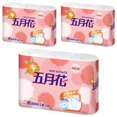 五月花 小捲筒式衛生紙 270張, 11cm, 6捲, 3袋