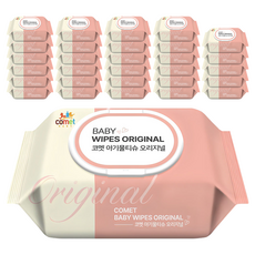 코멧 오리지널 유아용 아기물티슈 캡형, 50g, 100매, 100개