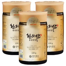 양지홍삼 활화삼 홍삼분말, 120g, 3개