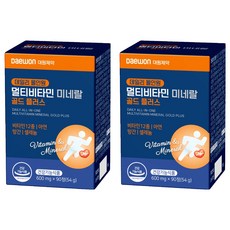 대원제약 데일리 올인원 멀티비타민 미네랄 골드 플러스 54g, 2개, 90정