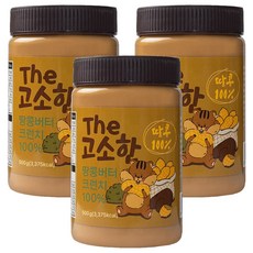 더 고소한 땅콩버터 크런치 100%, 500g, 3개