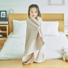 EMONG 3層竹纖維嬰兒蓋毯, 淺褐色