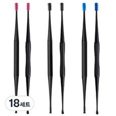 ATEAM 矽膠雙面掏耳棒2件組 隨機出貨, 2支, 18套