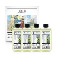 디스이즈명화 디퓨저 리필 4p, 포레스트향, 200ml, 4개