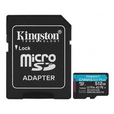 Kingston 金士頓 Canvas GO! Plus microSDXC UHS-I U3 V30 A2 記憶卡 SDCG3, 512GB, 1個