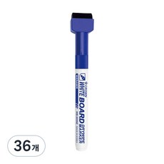 CROWN 附擦板書筆, 藍色, 36個