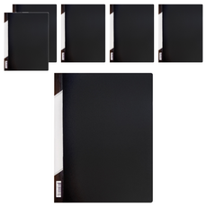 雙德 PP主色板資料簿 40頁 A4, 黑色, 6本