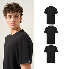 FOREVER 21 男款All Day高密度棉質內搭短袖T恤 3件組