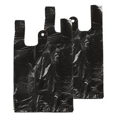 크린아이 검정 손잡이 비닐봉투 4호, 18L, 200개