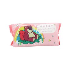 KOgi 宏瑋 迪士尼 60抽加厚款乾濕兩用巾, 柔軟擦拭, 乾淨清爽, 超保水, 耐拉不變形, 展開200x200mm, 草莓熊抱哥, 3包