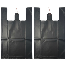 청소해결사 튼튼한 마트 손잡이 봉투 흑색 100p, 2개, 20L