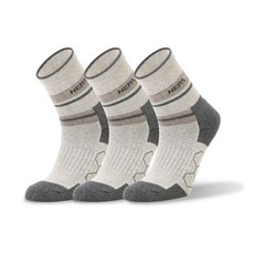 NEPA 女款線條中筒襪 3雙, 米色