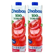 CHABAA 啜吧 100% 番茄汁, 1L, 2瓶