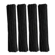 曼德哈比 彩色細毛根鐵絲, 400個, 黑色