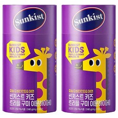 Sunkist 香吉士 孩童鈣&鋅&維他命軟糖 240g, 2個, 60個