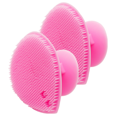 矽膠毛孔清潔洗臉刷, 粉紅色, 2個