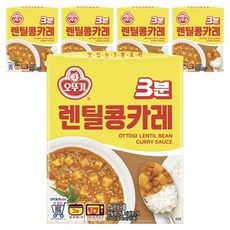 OTTOGI 不倒翁 3分鐘扁豆咖哩醬調理包, 5盒, 200g