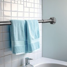 World Clean 免鑽孔 27mm 超強力窗簾客廳掛衣架伸縮桿, 不鏽鋼