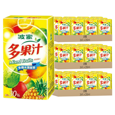 波蜜 綜合果汁 24入, 250ml, 72入