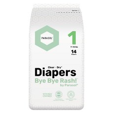 PARASOL Clear + DryTM 新科技水凝尿布 工藝升級版 1, ~5kg, NB, 14片