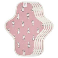 eechae 花朵蝶翼型棉質衛生棉 粉紅色, 小型, 1入, 5個