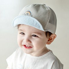 HAPPY PRINCE 孩童彩虹圖案刺繡網眼棒球帽