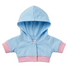 Mother garden Usamomochan 萌兔桃桃 更衣配件 連帽運動衣 22cm專用 S, 藍色 + 粉色, 1入