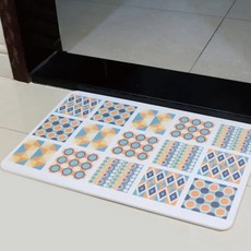 森呼吸 花磚印象超薄矽藻土地墊 精緻版, 許願精靈 白色, 1個