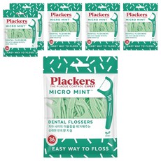 Plackers 派樂絲 Micro 牙線棒 薄荷味, 8cm, 36支, 6包