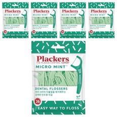 Plackers 派樂絲 Micro 牙線棒 薄荷味, 8cm, 36支, 5包