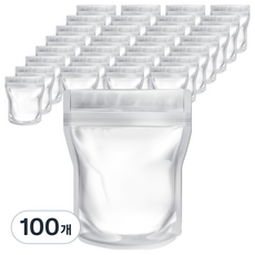 요리를그리다 테이크아웃 투명 지퍼백 파우치 400ml 15 x 18 cm, 100개, 1개입, 소(S)