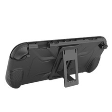 PGTECH switch2 遊戲機矽膠套遊戲機NS2遊戲主機全包矽膠支架保護套, 黑色, 1個, 單一商品