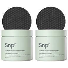 SNP 竹炭毛孔清潔緊緻棉片, 60入, 2個