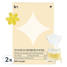 life rec：pe Click Clean Gel 熱帶馬桶清潔凝膠 6入, 36g, 2個