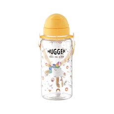 HUGGER 兒童吸管水壺 附背帶 550ml Tritan材質 台灣製造, 獨角獸, 1個