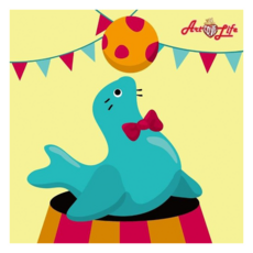 ARTLIFE 數字油畫DIY DR074 20 x 20cm, 嬉鬧海豹, 1個