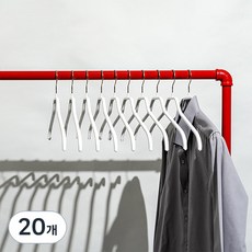 MAWA 防滑衣架 Silhouette 45F, 白色, 20個