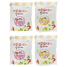 Ssalgwaja 米餅村 寶寶糙米棒, 香蕉 + 草莓, 160g, 4包