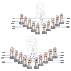 라이프서치 논슬립 집게 치마 바지걸이, 그레이, 10개